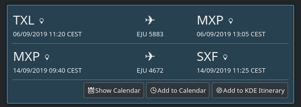 KMail Itinerary Plugin